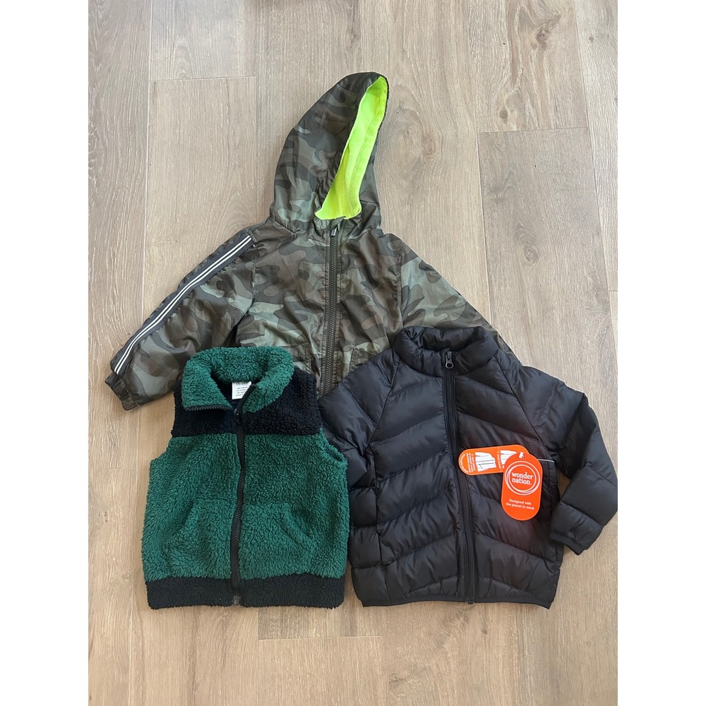Toddler Boys Bundle of 3 Jackets & Vest Size 2T/24M Outerwear Bundle Camo